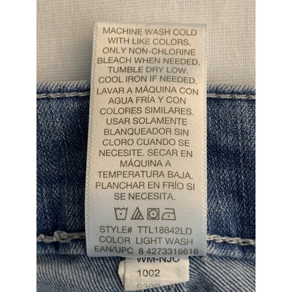 Time And Tru Womens Light Blue Denim Jeans Cropped Length Size 4 Small - Picture 8 of 8